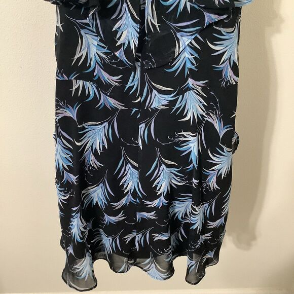 Taylor Coastal Tropical Cruise Beachy Tiered Summer Casual Ruffle Dress Sz 10 - Picture 6 of 9